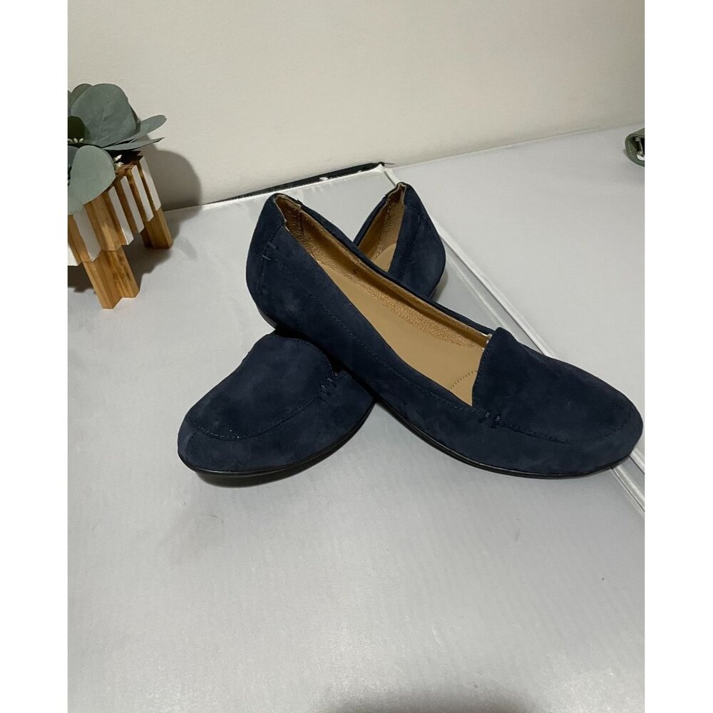 Naturalizer Women's Navy Blue Suede Slip-On Loafers Size 8.5M